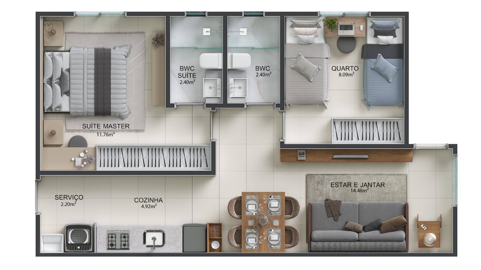 Casa, 2 quartos, 55 m² - Foto 6
