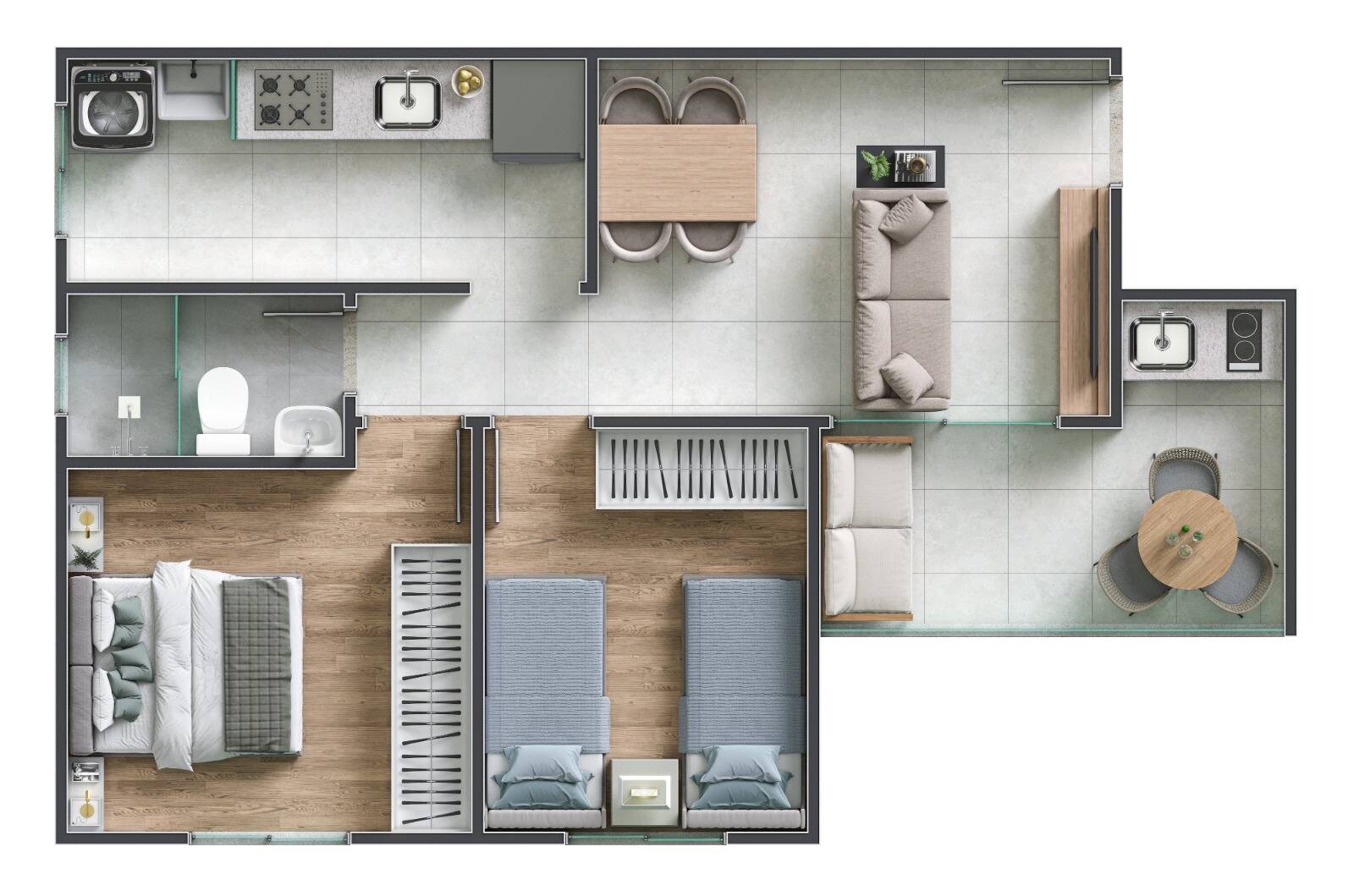 Apartamento à venda com 2 quartos, 45m² - Foto 8