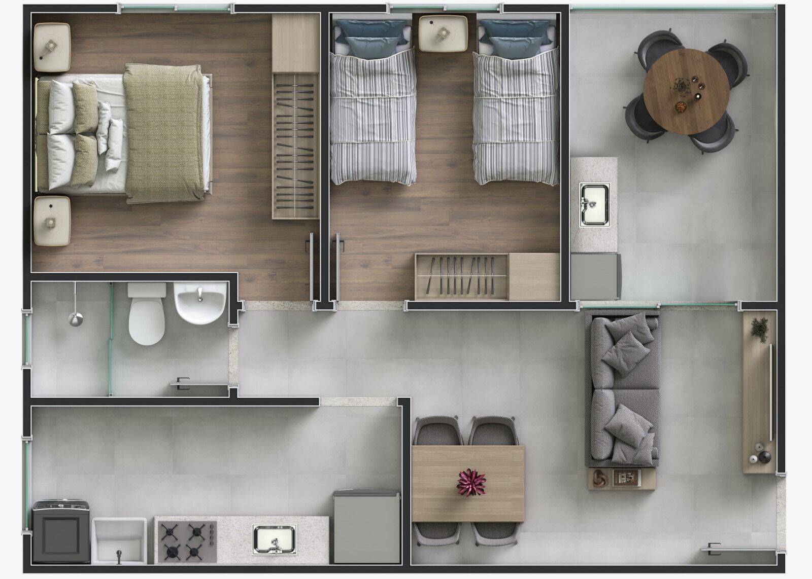 Apartamento, 2 quartos - Foto 2