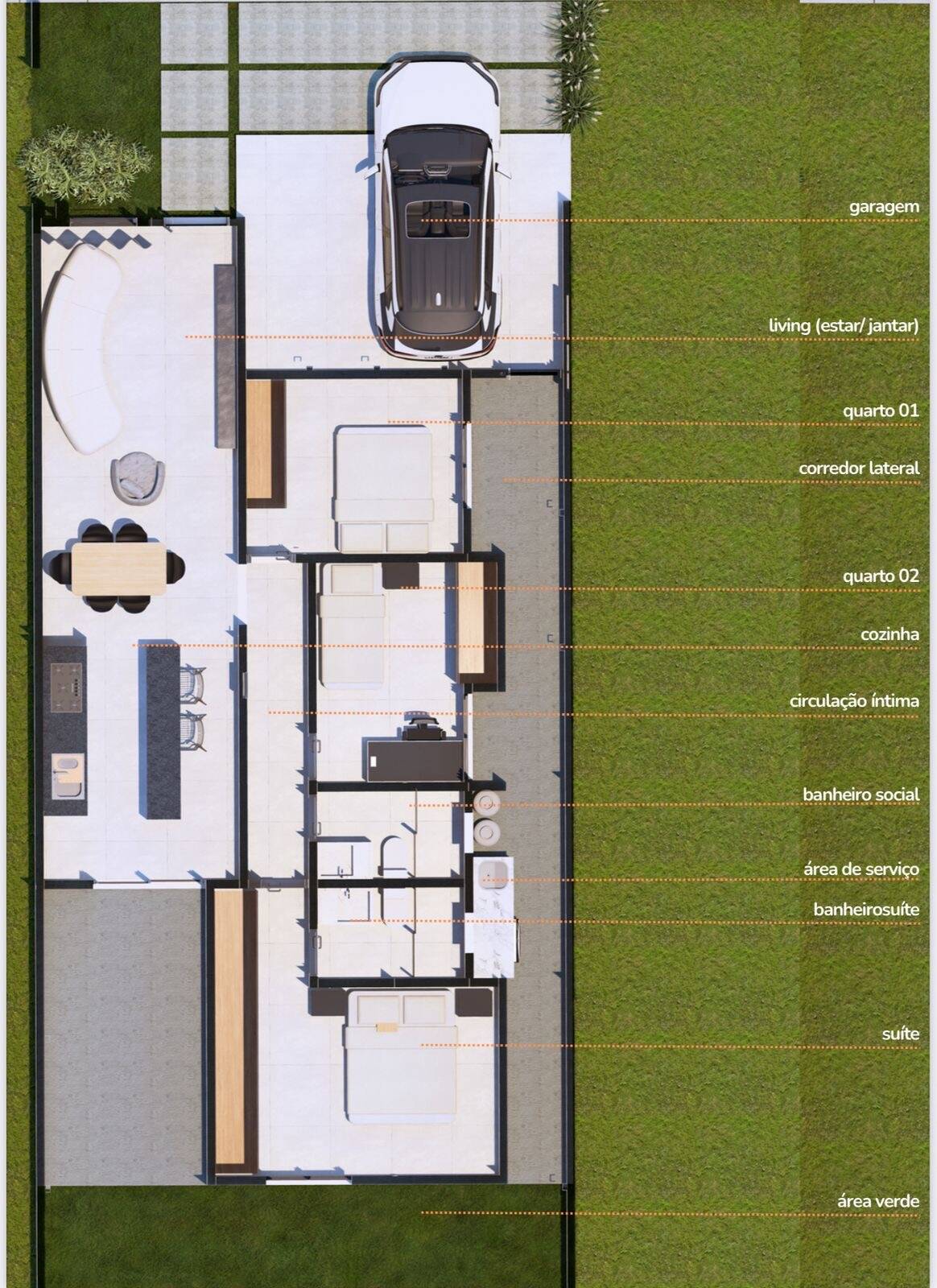 Casa, 3 quartos, 100 m² - Foto 2